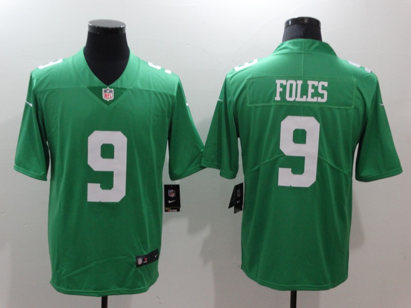 Men's Philadelphia Eagles Nick Foles #9 Green Jersey